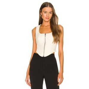 LPA Carmella Leather Corset in Ivory